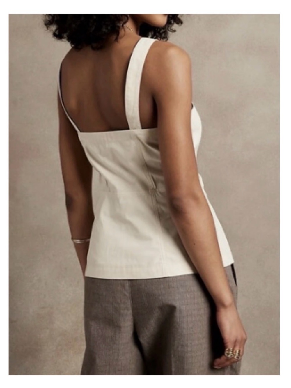 NWT | Sz 12 | Structured Button-Front Tank | Banana Republic Factory